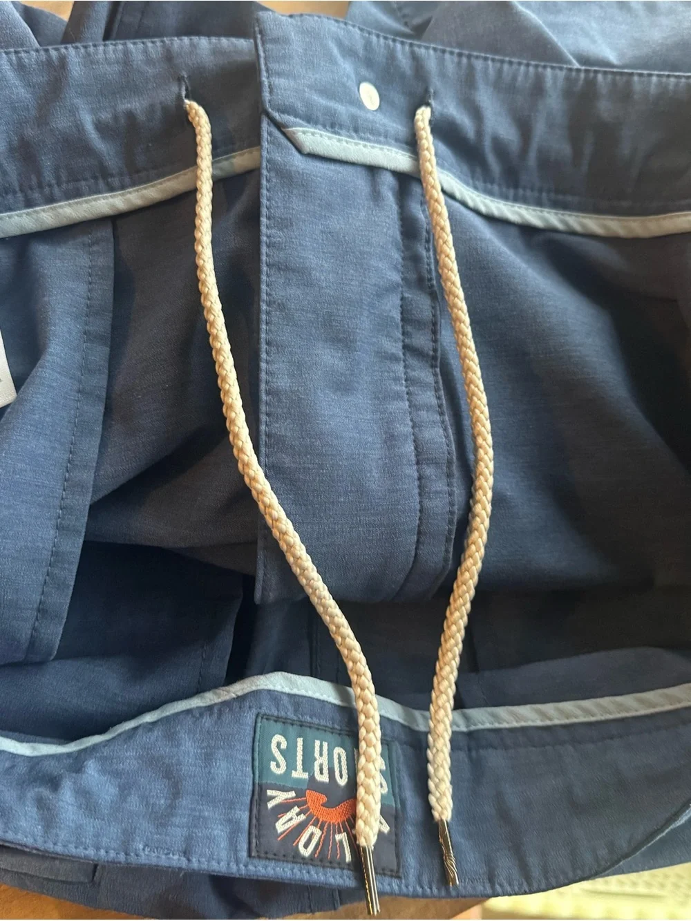 Faherty All Day Shorts Blue Size 38 Performance Stretch Hybrid Shorts